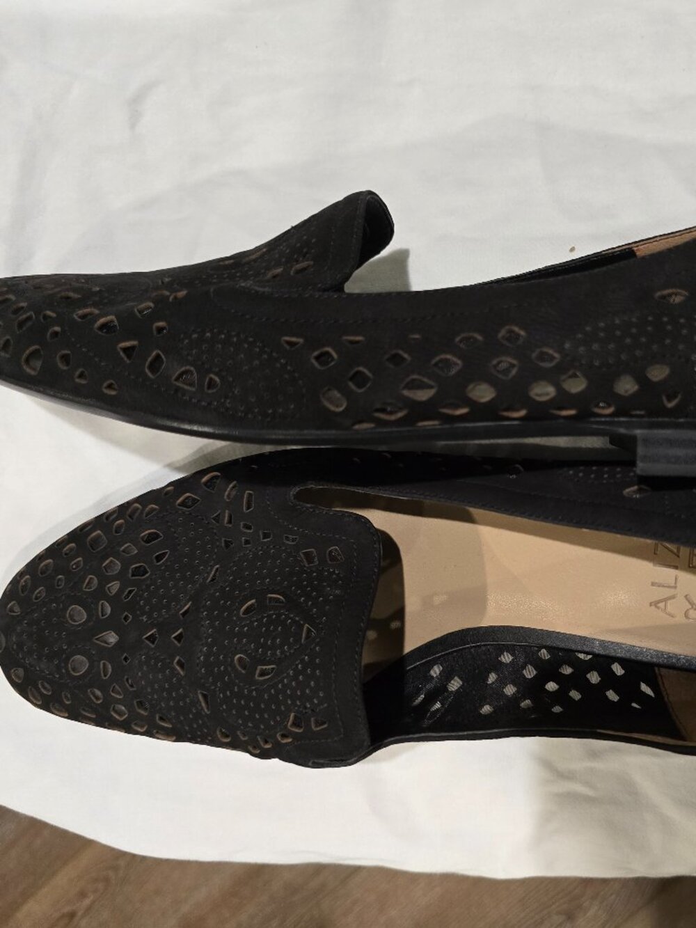 NWOT Naturalizer Women's Eve Flats Black Leather Upper Size 11